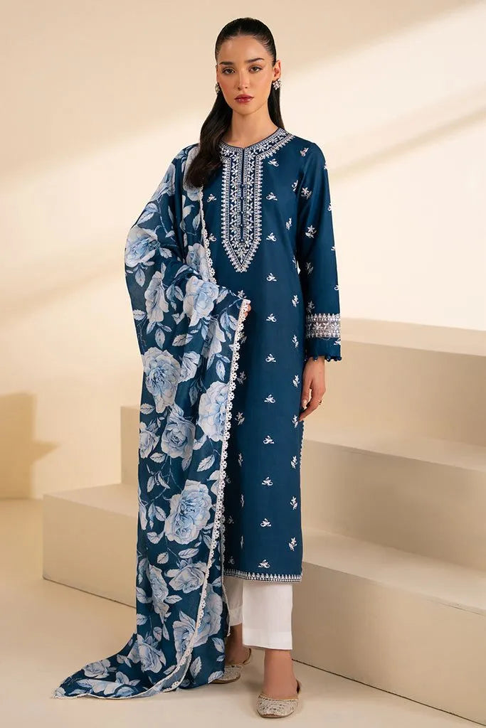 MIX TRENDING DESIGNS 3 Pcs Unstitched Embroidered Suit